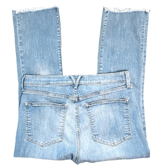 Veronica Beard Carly High Rise Kick Flare Raw Hem Blue Jean Sunrise Wash Size 30 - Picture 6 of 11